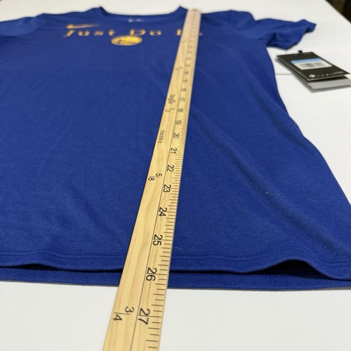 Nike Women’s Golden State Warriors Just do it Shirt Blue Size Medium - New - Picture 3 of 5