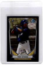 2014 Bowman Draft Chrome Black Wave Refractor Troy Stokes Jr #CDP111