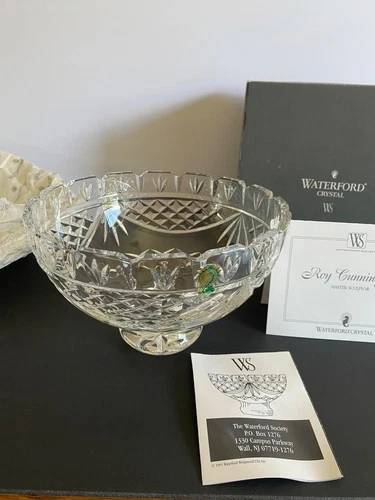 VINTAGE WATERFORD PENROSE 8 IN. BOWL MASTER SCULPTOR CUNNINGHAM MIB UNUSED
