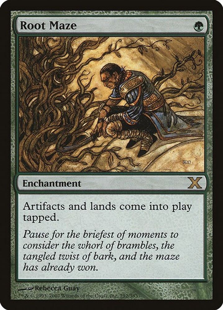 2007 Magic: The Gathering: 10E - Root Maze (#292, Foil, Rare, Moderately Played)