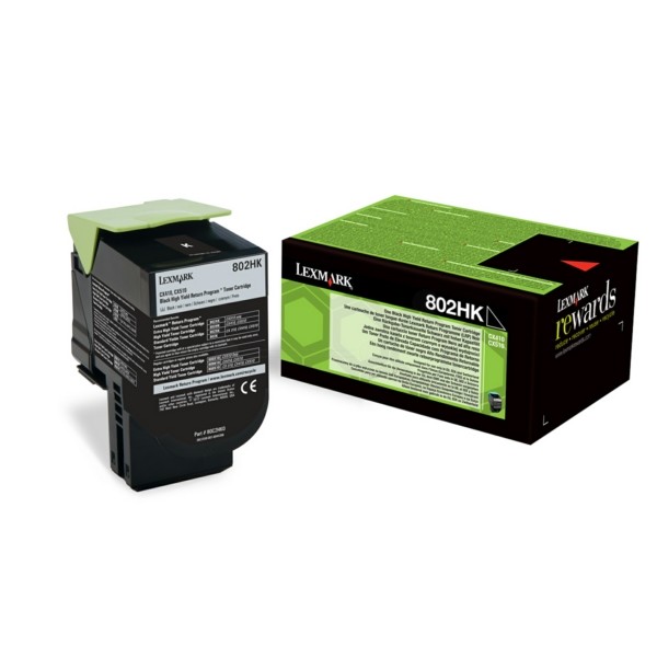 Original Lexmark 802HK 80C2HK0 Toner Schwarz-image