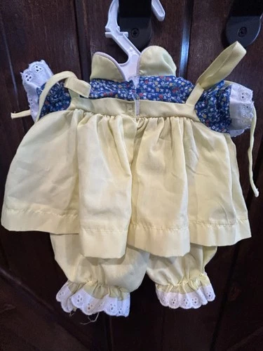 Vintage Cabbage Patch Doll Yellow Tie Dress