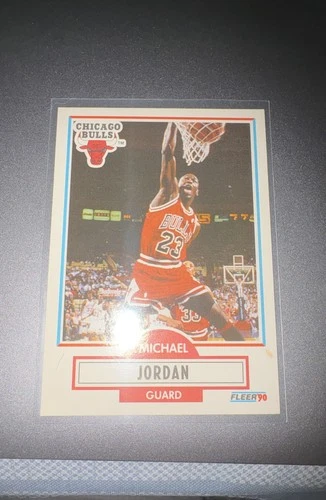 1990-91 Fleer - Michael Jordan #26 Black Line Above Biographical Information