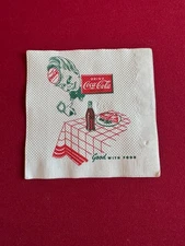 1950's, Coca-Cola, "Un-Used" Sprite Boy Napkin (Scarce / Vintage)