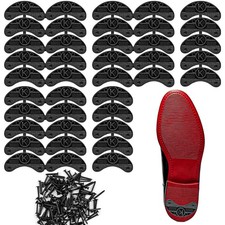 ECNHIVE 40 Pcs Heel Taps, Black Shoe Taps for Heels with One Size,