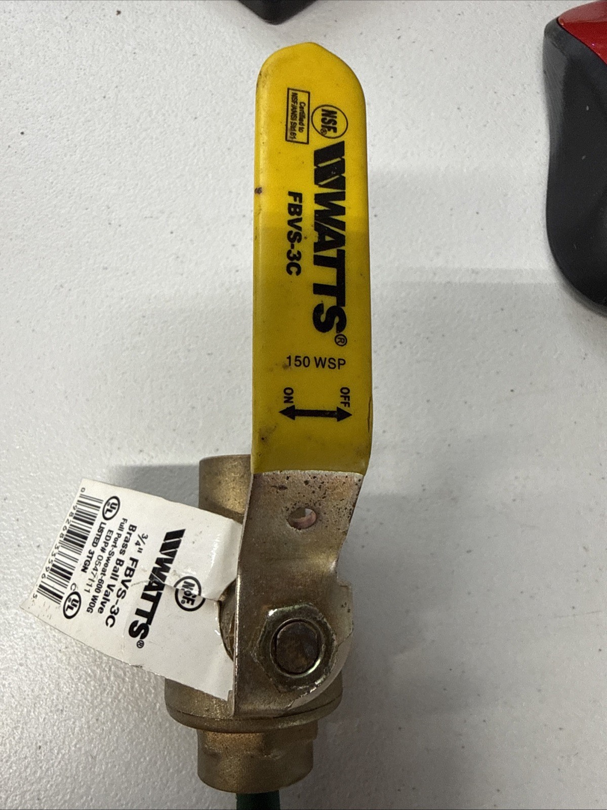 Watts Brass Ball Valve 3/4" FBVS-3C Full Port Sweat 600 WOG