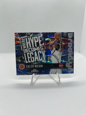 2025 Topps Chrome McDonald's Caleb Wilson Where Hype Becomes Legacy Blue Raywave