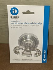 iDesign BPA-Free Plastic Bathroom Suction Toothbrush Holder Sealed New Old Stock