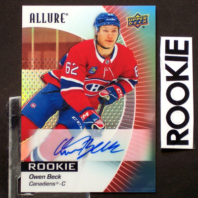 OWEN BECK 2023/24 Upper Deck Allure Red Rainbow AUTOGRAPHS ROOKIES #148 Habs rc