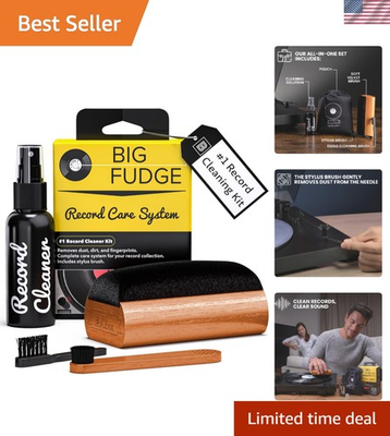 #ad #ad Vinyl Record Cleaning Kit Velvet Brush Cleaner amp; Portable Pouch $30.89