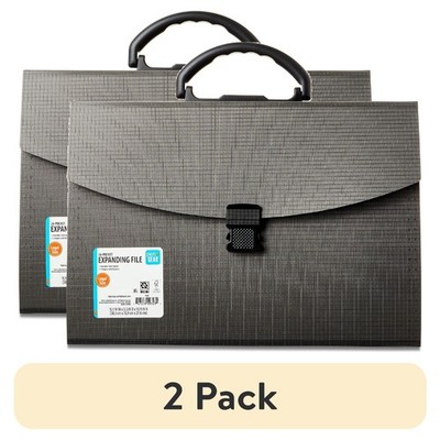 (2 pack)  26 Pocket Expanding File Folder Legal Size, Black, 1 Count