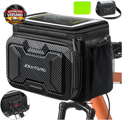 Fahrradlenkertasche 7L wasserdicht mit Touchscreen und Schultergurt für E-Bike