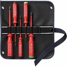 PB Swiss PB 5543.SU SL GY Screwdriver Set Slotted/PoziDriv 5-Pcs