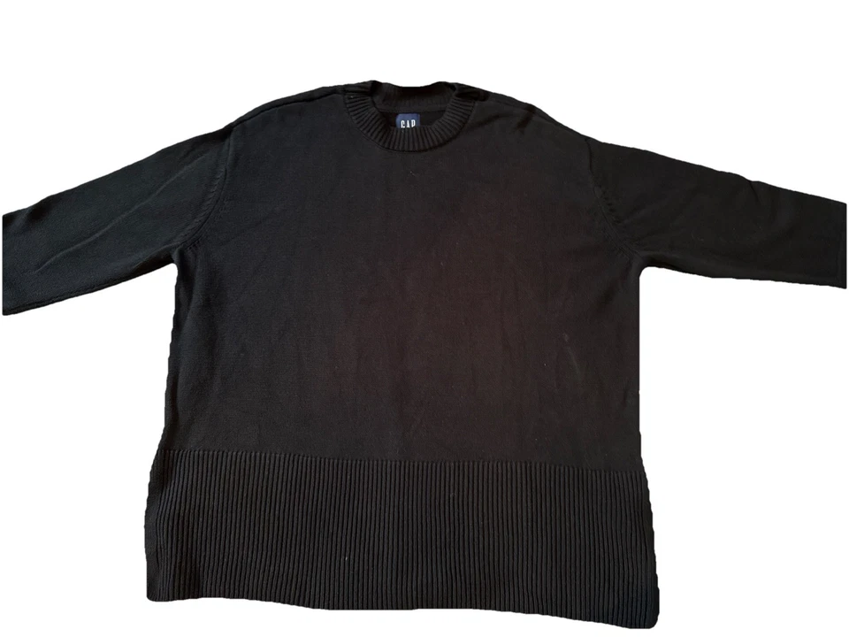 Gap Sweater Men's Size XL Black Chunky Knit Pullover Heavyweight Crew - Image 2 of 4