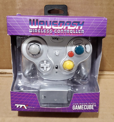 TTX Tech Wavedash Nintendo Gamecube Wireless 2.4GHZ Controller - Silver