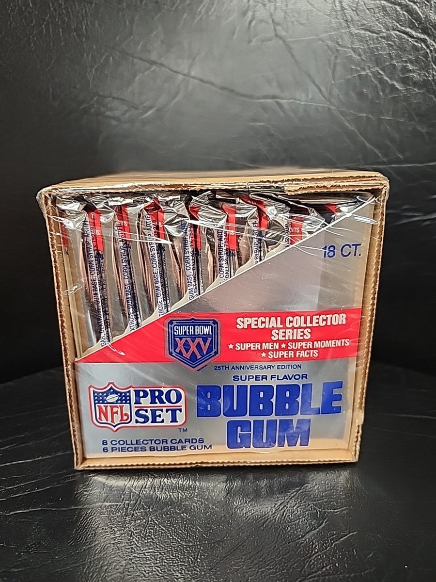 Pro Set NFL Super Bowl XXV 1990 Edition Bubble Gum Pack Football