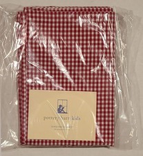 Pottery Barn Kids Red Gingham Valance - 50' x 18" NWOT