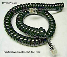 Black 9Ft Handset Cord for Uniden Phone 1100 1360 1380 BK Curly SBC 410 420