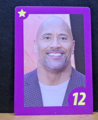 CELEBRITY WHO IS IT? THE CELEBRITY GUESSING GAME TRADING CARD DWAYNE JOHNSON