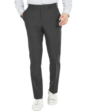 Bar Iii Mens Slim fit Dress Pants 32 / 32 Charcoal Grey Solid Stretch