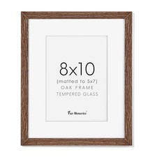 8x10 Wood Picture Frame - Solid Oak - 10x8 for Wall  8x10 - 1P Walnut