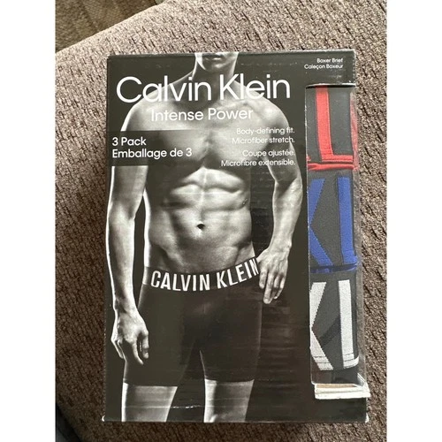 Calvin Klein Intense Power Mens Microfiber Boxer Briefs 3 Pack NB2594 924 M
