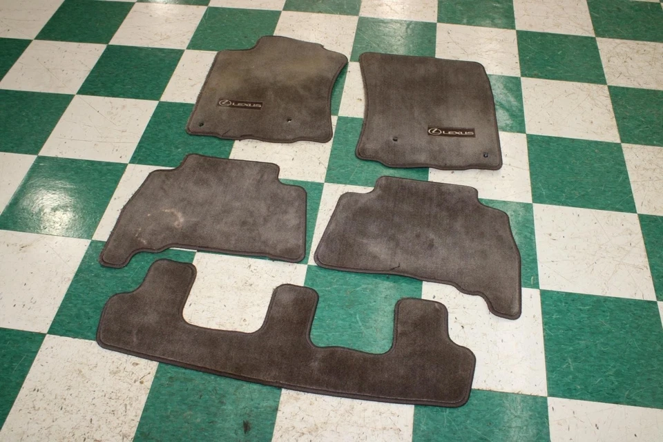 10-19 GX460 *STAINED* Brown Carpeted Front Rear Floor Mats Set Liners 5x OE WTY Foto 3 de 4