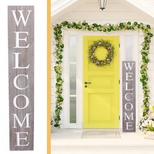 Premium Extra Large Welcome Sign for Front Door Porch   5 Feet Tall 58" x 11...