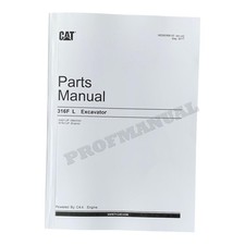 Caterpillar Cat 316F L Excavator Parts Catalog Manual ser XAD1-Up W7N1-Up
