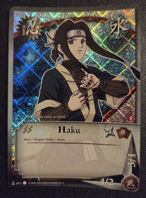 Naruto Ccg Haku N-017 Diamond Foil LP Bandai Vintage
