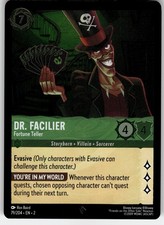 Dr. Facilier 79/204 Disney Lorcana Rise of the Floodborn Super Rare, Cold Foil