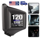GPS OBD2 Car Auto P8 Head Up Display HUD Driving Computer Temperature Gauge NEW
