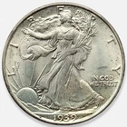 1939-D Walking Liberty Half Dollar AU+ * BEAUTIFUL ORIGINAL Walker * 1939D