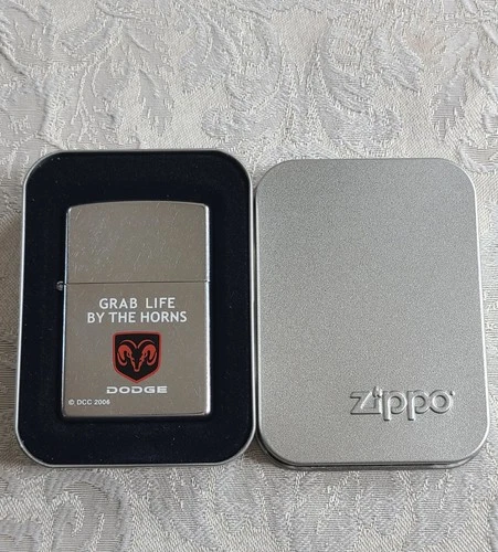 Vintage 2007 Zippo Lighter Dodge Ram Grab Life By The Horns New In Box