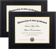 upsimples 11x14 Diploma Frame Certificate Degree Document 11x14, Black 