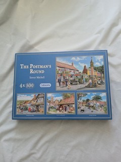 GIBSONS THE POSTMAN'S ROUND BY TREVOR MITCHELL 4 X 500 PIECE JIGSAWS VGC