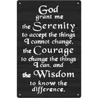 Vintage 'Serenity Prayer' Metal Tin Sign Retro Inspirational Home/Office Decor