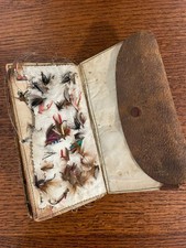 Vtg Richard WHEATLEY England Leather Fly Fishing Book Wallet Aberystwyth Wales