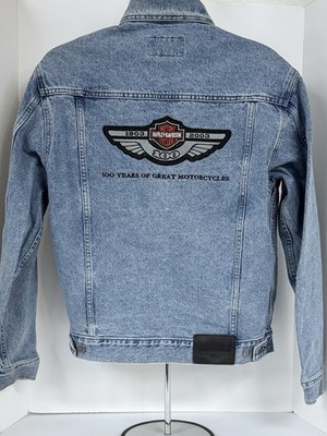 Harley-Davidson Gジャン Harley Davidson 100th Anniversary Denim Jean Jacket-Men's Medium