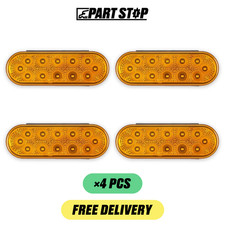 4-Pack 6" Oval LED Amber Turn & Marker Light - Connector F00867S125