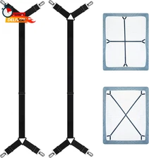 Sheet Keeper Straps Bed Sheet Holder for Corners Bedsheet Stays Suspender Clips