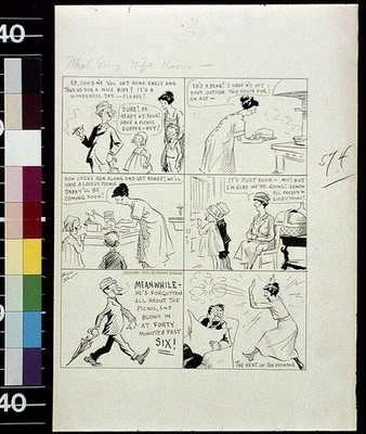1921 What Every Wife Knows Ed Comic Strip Family Dinner Cartoon Print
