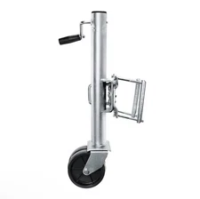 Haul Master Dual Wheel Trailer Jack Swing Away Camper Wheel 1500 lbs Side Swivel
