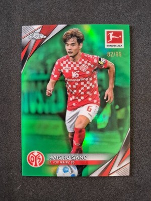 2024-25 Topps Chrome Bundesliga, Kaishu Sano, Green /99, FSV Mainz 05
