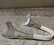 Protezione mentoniera staccabile in alluminio POC con ferramenta - bianco idrogeno - sci slalom