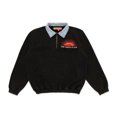 Cactus Plant Flea Market Green Flash Denim Half Zip Fleece CPFM | eBay