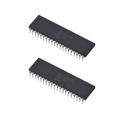 2Pcs Z84C0020PEC Z80 Z80CPU IC CPU Microprocessor 20Mhz,Dip-40.
