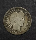 1905 S Barber Dime Good     Lot F 733