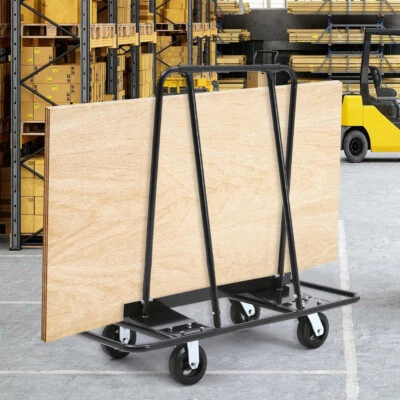 SECRET-GARDEN-UK Drywall Sheet Transport Cart Heavy Duty Metal/Wood Panel Plaster Board Trolley