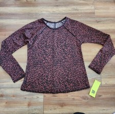 All in Motion Rashguard Womens L Leopard Long Sleeve NEW